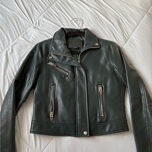 Blank NYC Dark Green Leather Jacket